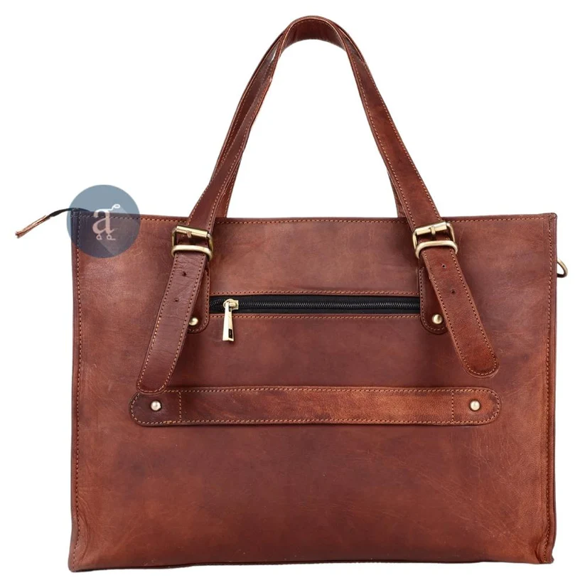 Leathe-Laptop-Tote-Bag Laptop Tote Bag - Image 1